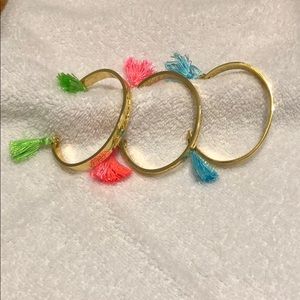 Lily Pulitzer Gold Tassel Cuffs